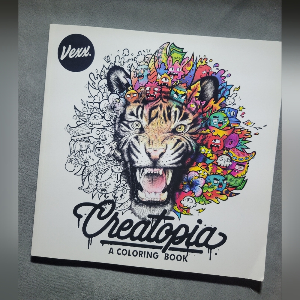 Vexx Creative Adult Teen Coloring Book Animal Grafitti Characters Pop Art Punk